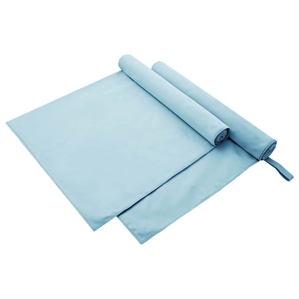 Vidaxx Sporthandtücher 2 Stück blau 180 x 90 cm Polyester und Polyamid