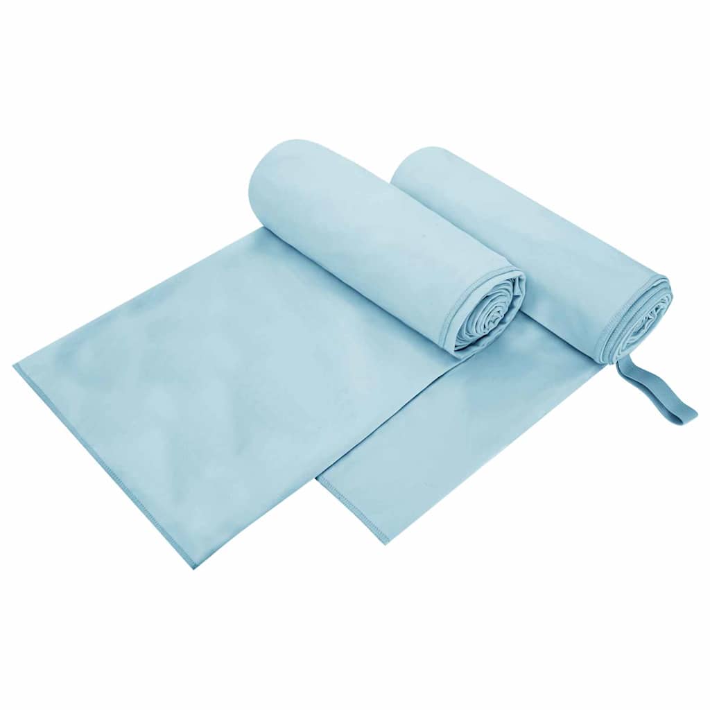 Vidaxx Sporthandtücher 2 Stück blau 200 x 100 cm Polyester und Polyamid