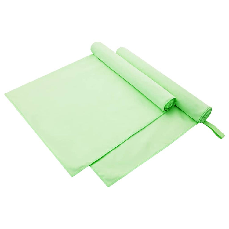 Vidaxx Sporthandtücher 2 Stück grün 180 x 90 cm Polyester und Polyamid