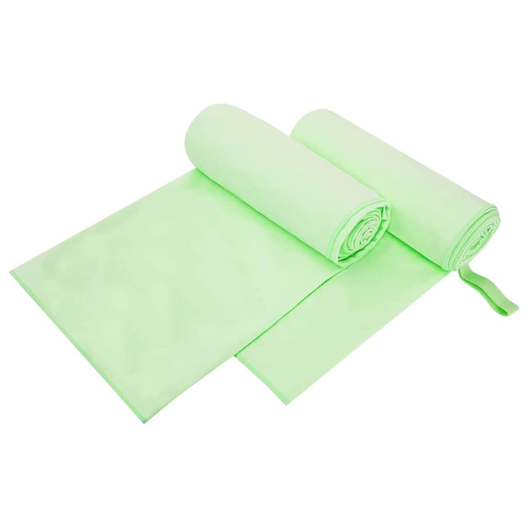 Vidaxx Sporthandtücher 2 Stück grün 200 x 100 cm Polyester und Polyamid