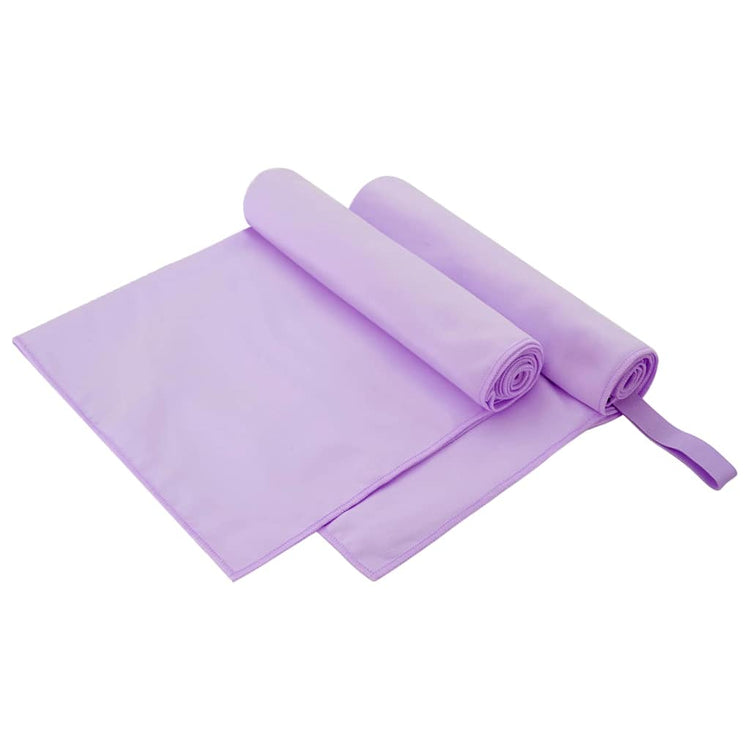 Vidaxx Sporthandtücher 2 Stück lila 100 x 50 cm Polyester und Polyamid