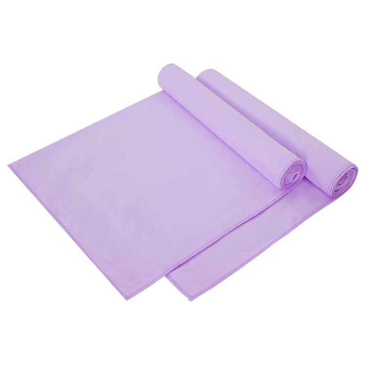 Vidaxx Sporthandtücher 2 Stk. Lila 140 x 70 cm Polyester und Polyamid