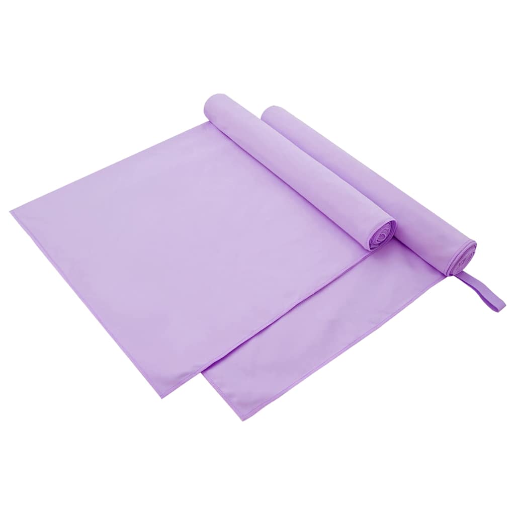 Vidaxx Sporthandtücher 2 Stk. Lila 180 x 90 cm Polyester und Polyamid