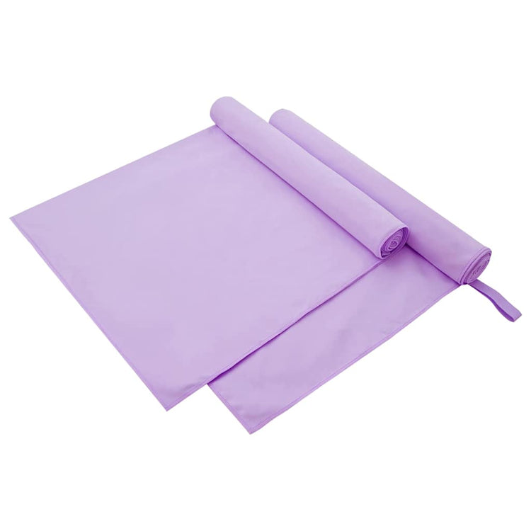 Vidaxx Sporthandtücher 2 Stk. Lila 180 x 90 cm Polyester und Polyamid