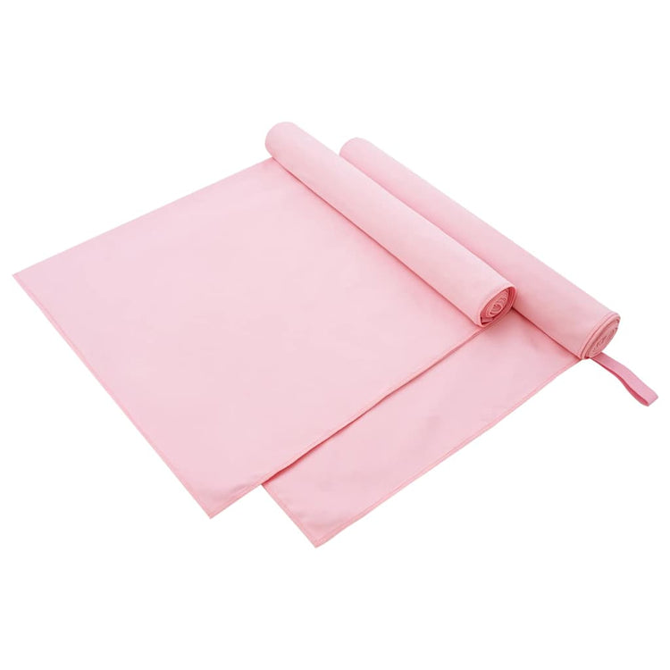 Vidaxx Sporthandtücher 2 Stück rosa 180 x 90 cm Polyester und Polyamid