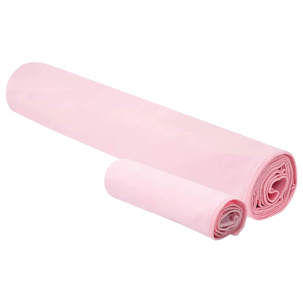 VidaXL Set Sporthandtücher 2 Stück rosa Stoff