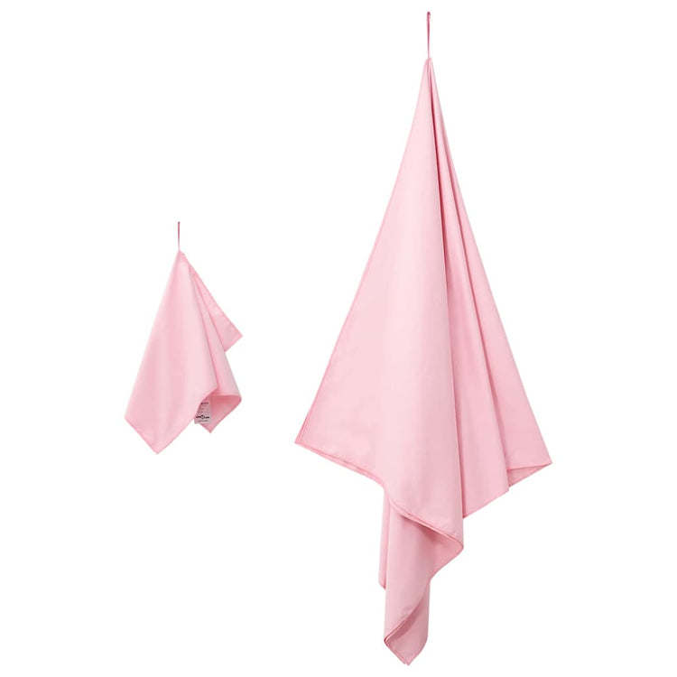 VidaXL Set Sporthandtücher 2 Stück rosa Stoff