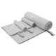 VidaXL-Set Sporthandtücher 3-teilig aus grauem Polyester und Polyamid