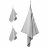 VidaXL-Set Sporthandtücher 3-teilig aus grauem Polyester und Polyamid