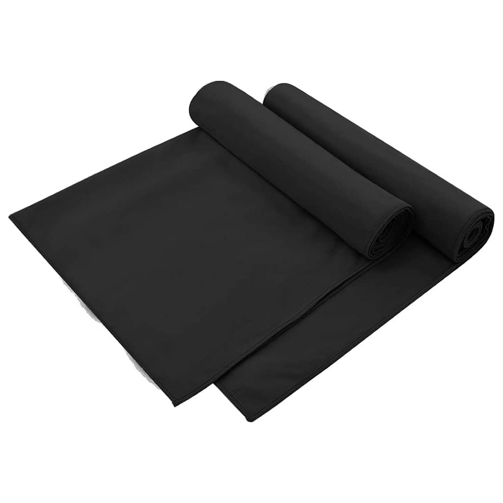 Vidaxx Outdoor-Stuhlhandtücher 2 Stück schwarz 130 x 60 cm