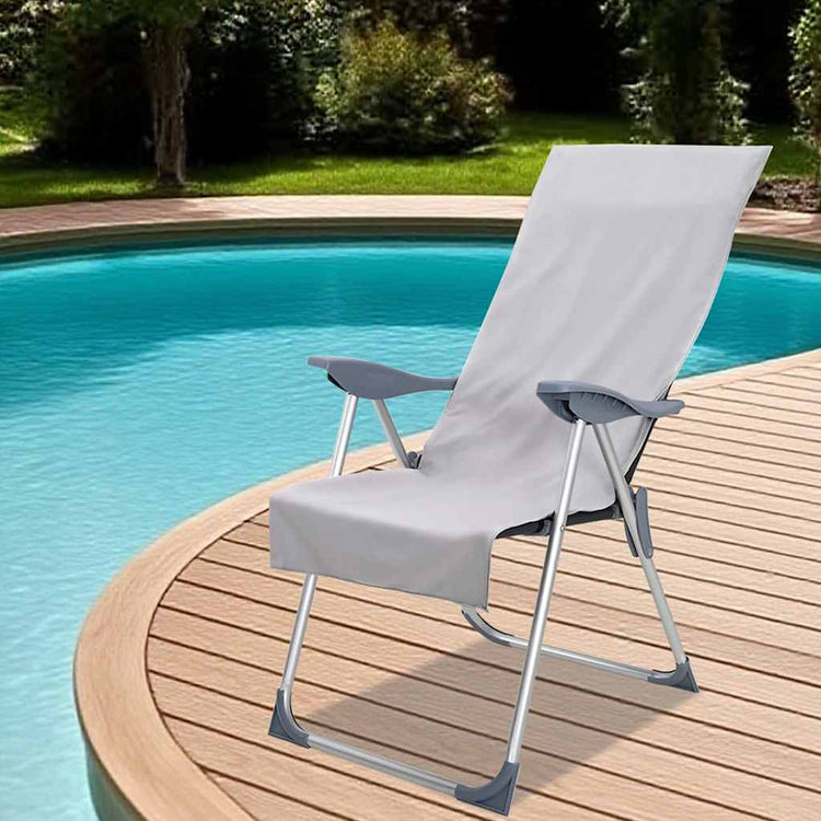 Vidaxx Outdoor-Stuhlhandtücher 2 Stück grau 130 x 60 cm