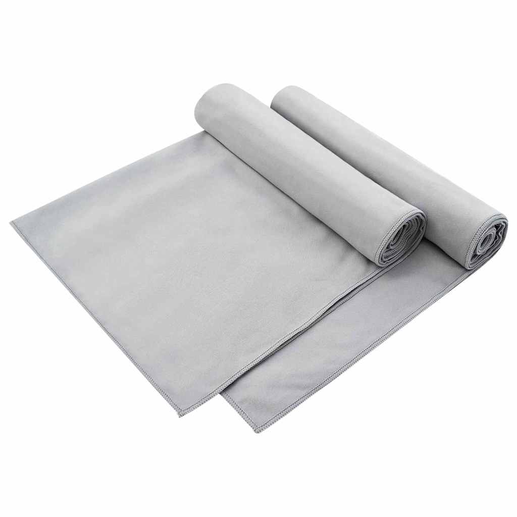 Vidaxx Outdoor-Stuhlhandtücher 2 Stück grau 130 x 60 cm