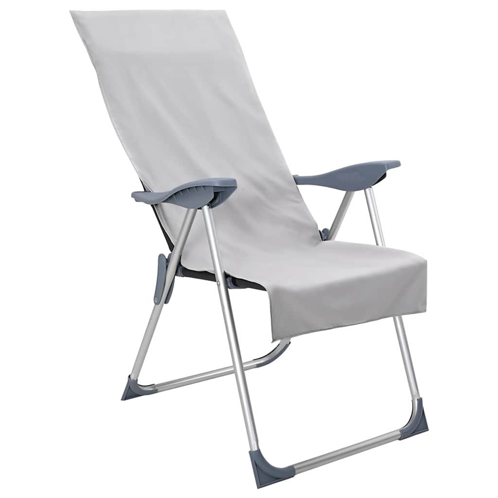 Vidaxx Outdoor-Stuhlhandtücher 2 Stück grau 130 x 60 cm