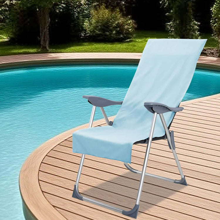 Vidaxx Outdoor-Stuhlhandtücher 2 Stück blau 130 x 60 cm