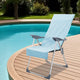 Vidaxx Outdoor-Stuhlhandtücher 2 Stück blau 130 x 60 cm