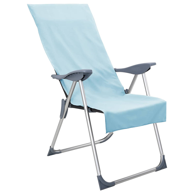 Vidaxx Outdoor-Stuhlhandtücher 2 Stück blau 130 x 60 cm