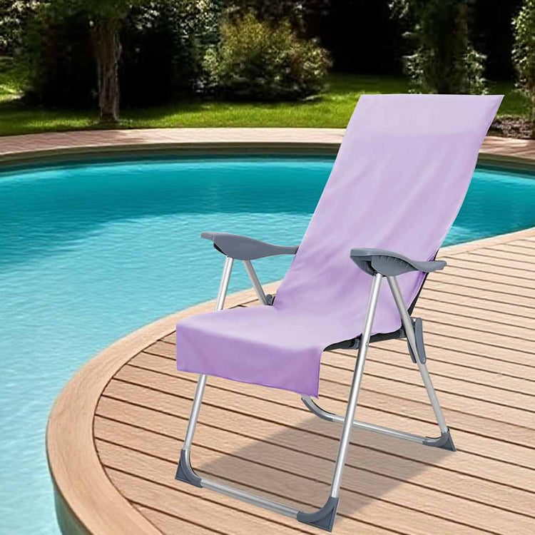 Vidaxx Outdoor-Stuhlhandtücher 2 Stk. Lila 130 x 60 cm