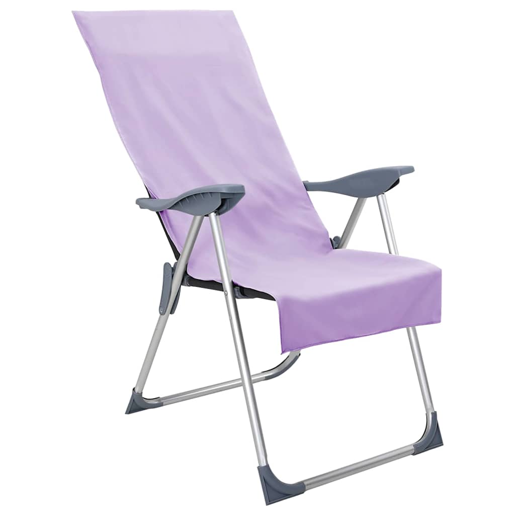 Vidaxx Outdoor-Stuhlhandtücher 2 Stk. Lila 130 x 60 cm