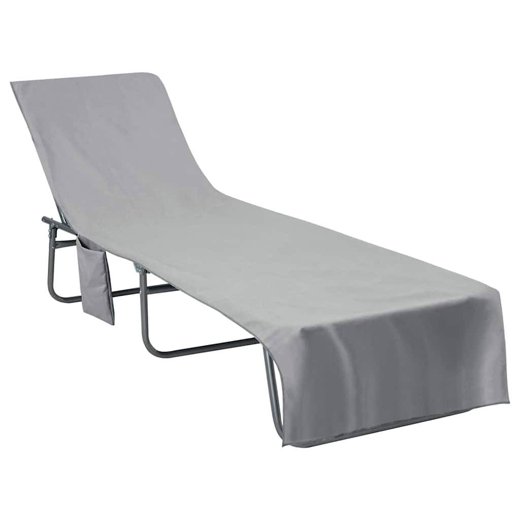 Vidaxl Liegehandtücher 2 Stück dunkelgrau 210 x 75 cm