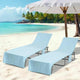 Vidaxl Liegehandtücher 2 Stück blau 210 x 75 cm Polyester und Polyamid