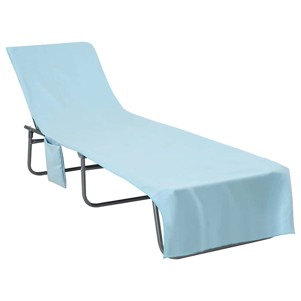 Vidaxl Liegehandtücher 2 Stück blau 210 x 75 cm Polyester und Polyamid