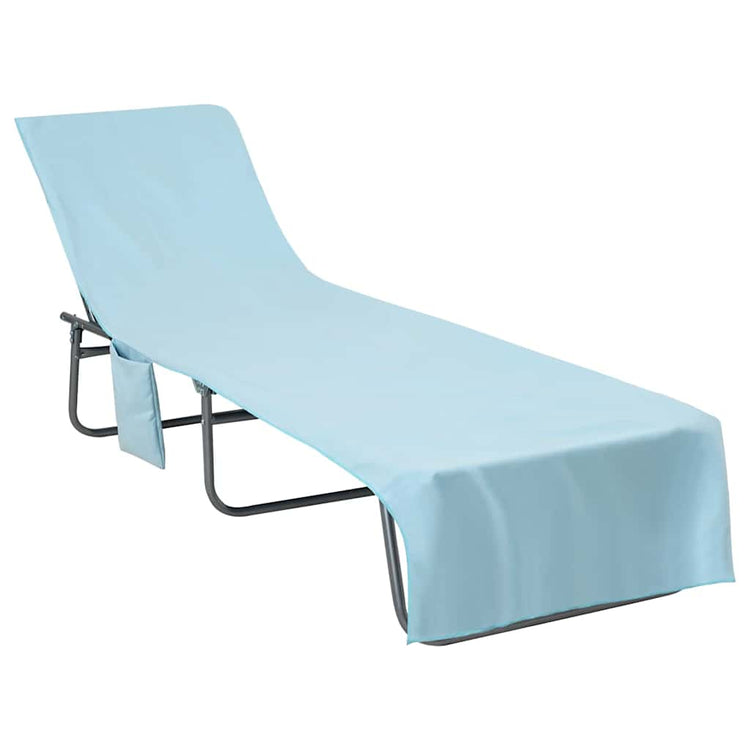 Vidaxl Liegehandtücher 2 Stück blau 210 x 75 cm Polyester und Polyamid