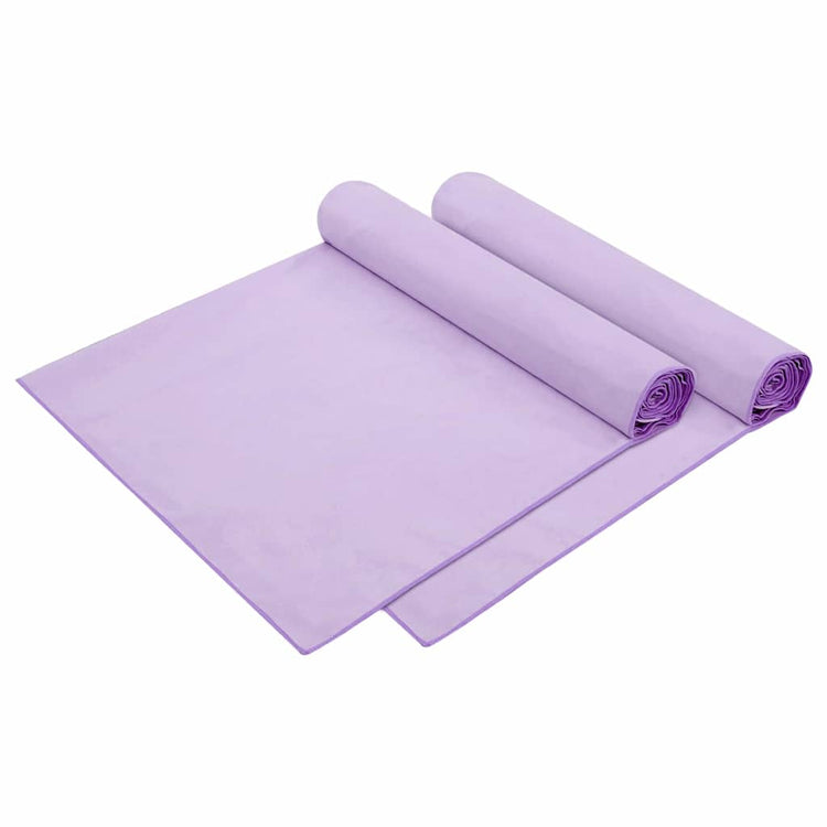 Vidaxx Liegehandtücher 2 Stk. Lila 210 x 75 cm Polyester und Polyamid