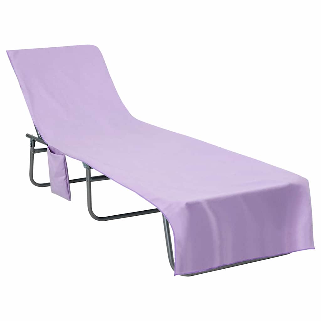 Vidaxx Liegehandtücher 2 Stk. Lila 210 x 75 cm Polyester und Polyamid