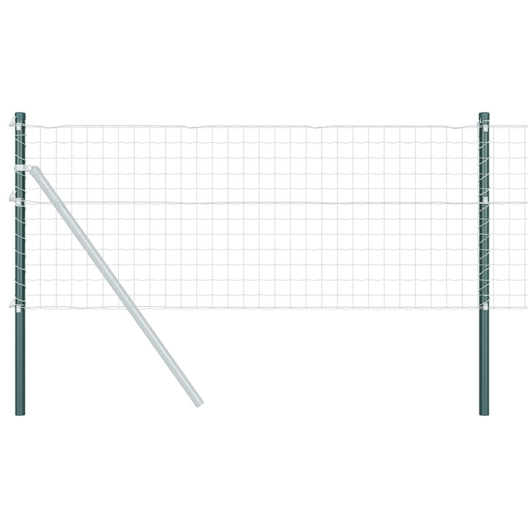 Vidaxl Zaunpfosten 12 Stück grün 100 cm pulverbeschichteter Stahl