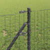 Vidaxl Zaunpfosten 2 Stück grau 50 cm pulverbeschichteter Stahl