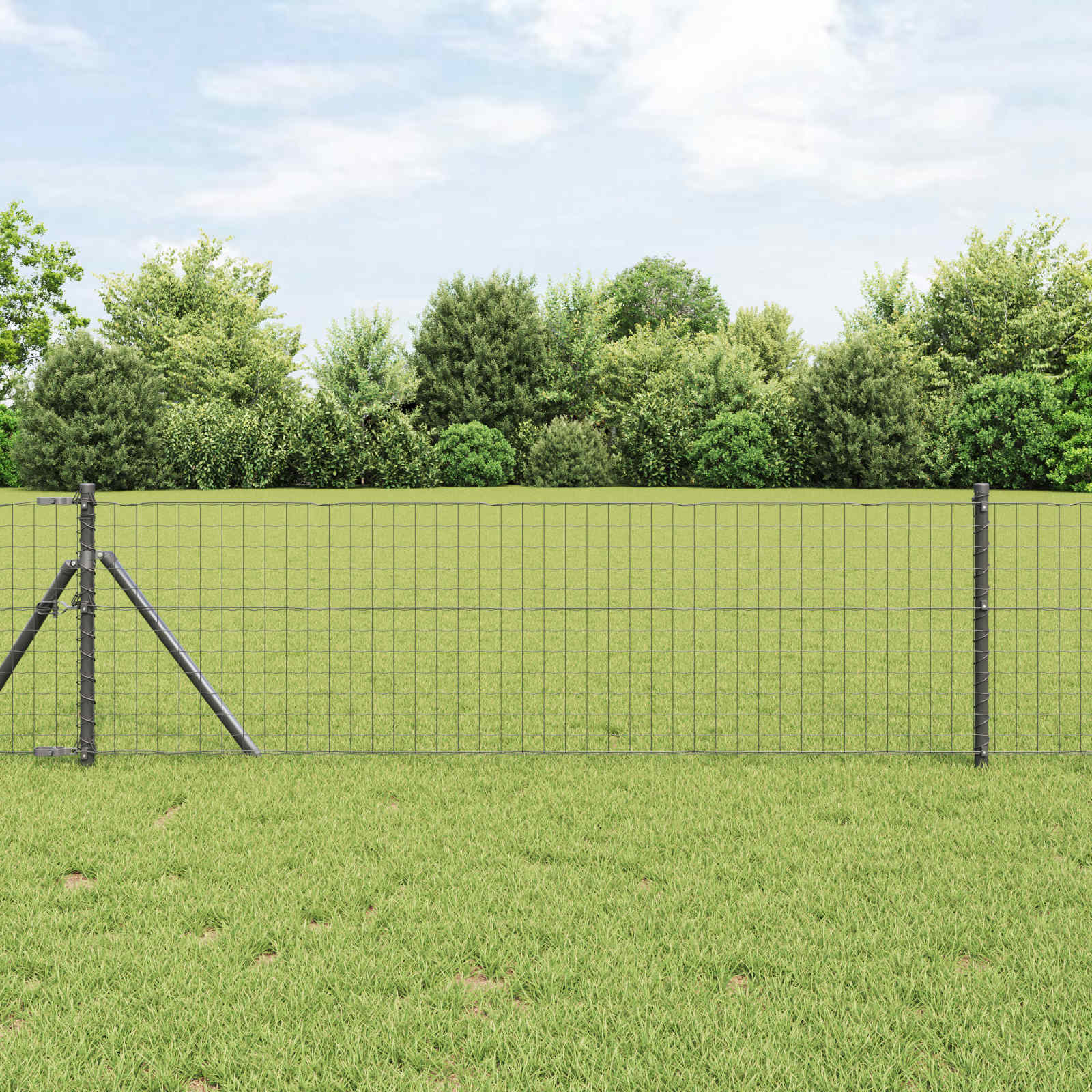Vidaxl Zaunpfosten 12 Stück grau 70 cm pulverbeschichteter Stahl