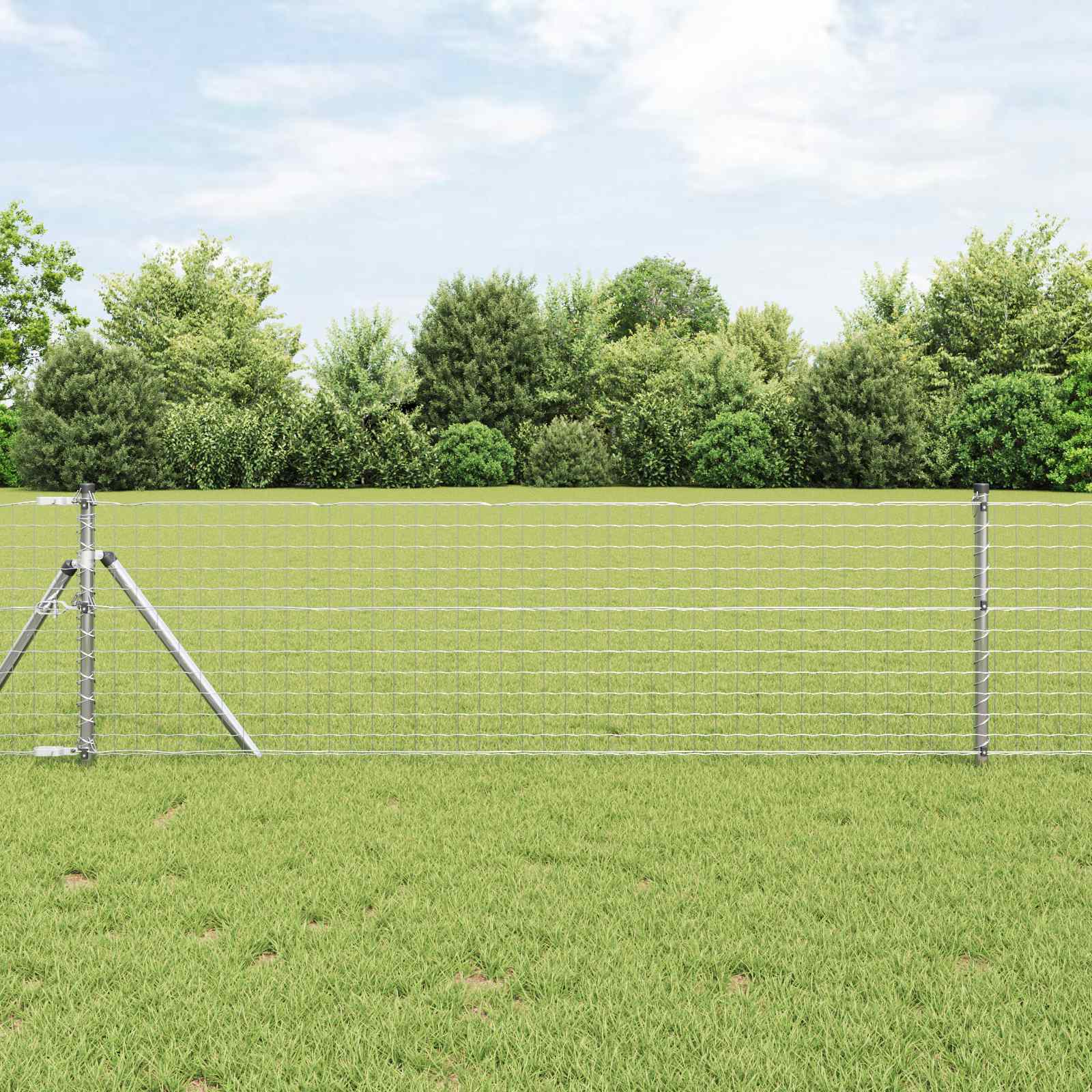 Vidaxl Zaunpfosten 12 Stück Silber 120 cm pulverbeschichteter Stahl
