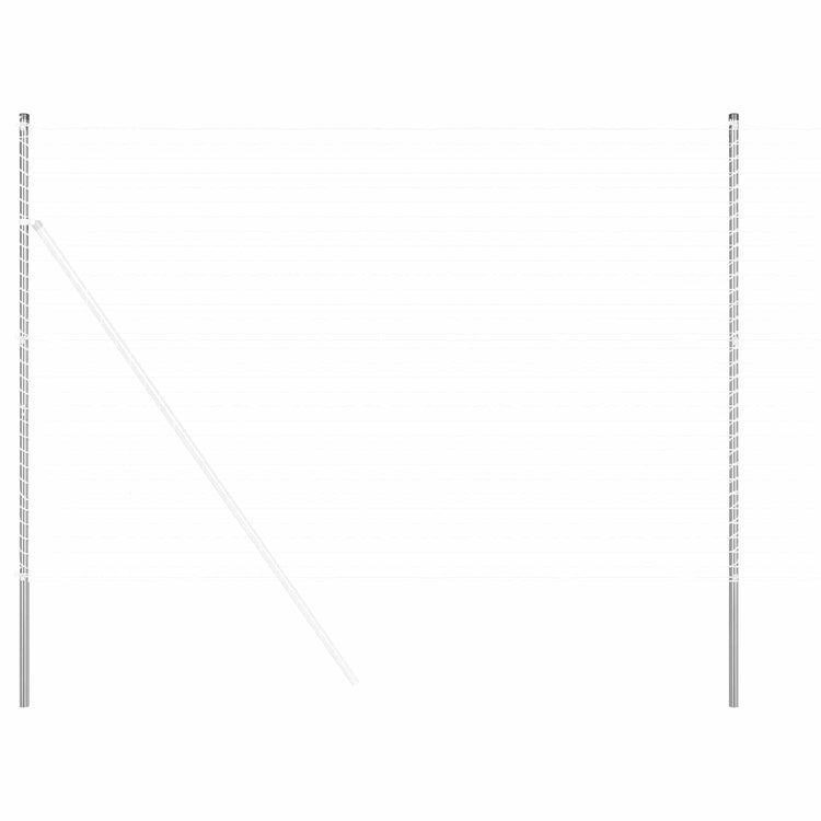 Vidaxl Zaunpfosten 12 Stk. Silber pulverbeschichteter Stahl