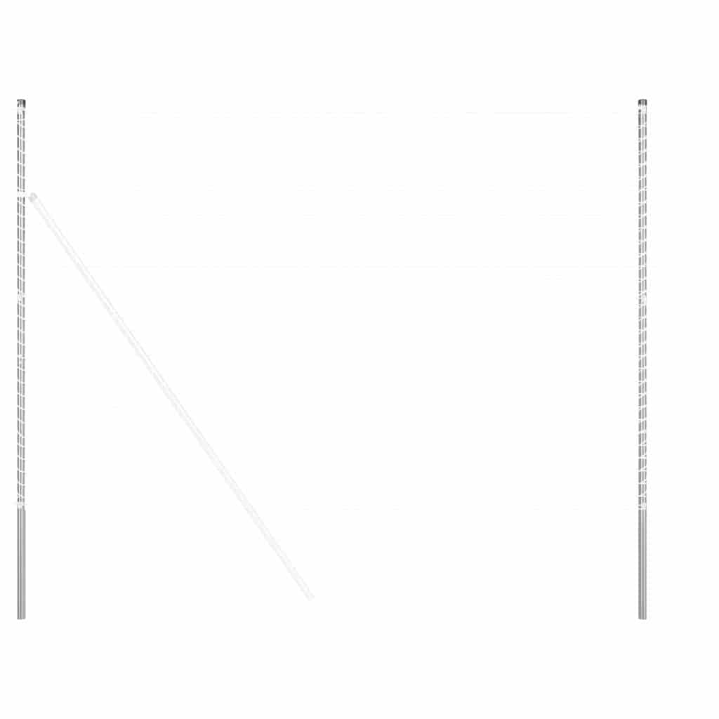 Vidaxl Zaunpfosten 2 Stk. Silber pulverbeschichteter Stahl