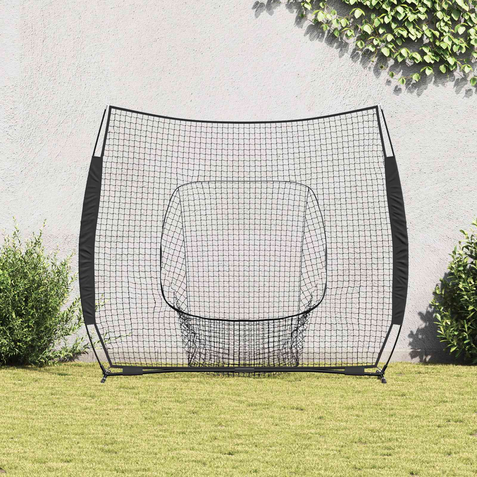 Vidaxx Baseball-Übungsnetz schwarz 250 x 106 x 209 cm Polyester
