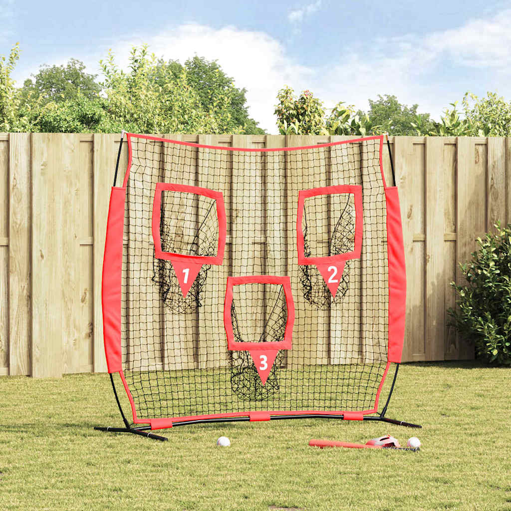 Vidaxx Baseball-Übungsnetz schwarz 214,5 x 89,5 x 181 cm Polyester