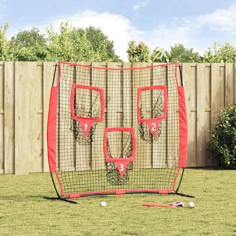 Vidaxx Baseball-Übungsnetz schwarz 214,5 x 89,5 x 181 cm Polyester