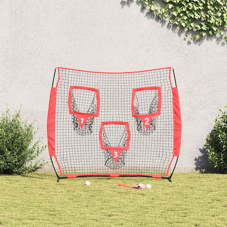 Vidaxx Baseball-Übungsnetz schwarz 214,5 x 89,5 x 181 cm Polyester