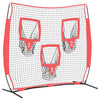 Vidaxx Baseball-Übungsnetz schwarz 214,5 x 89,5 x 181 cm Polyester