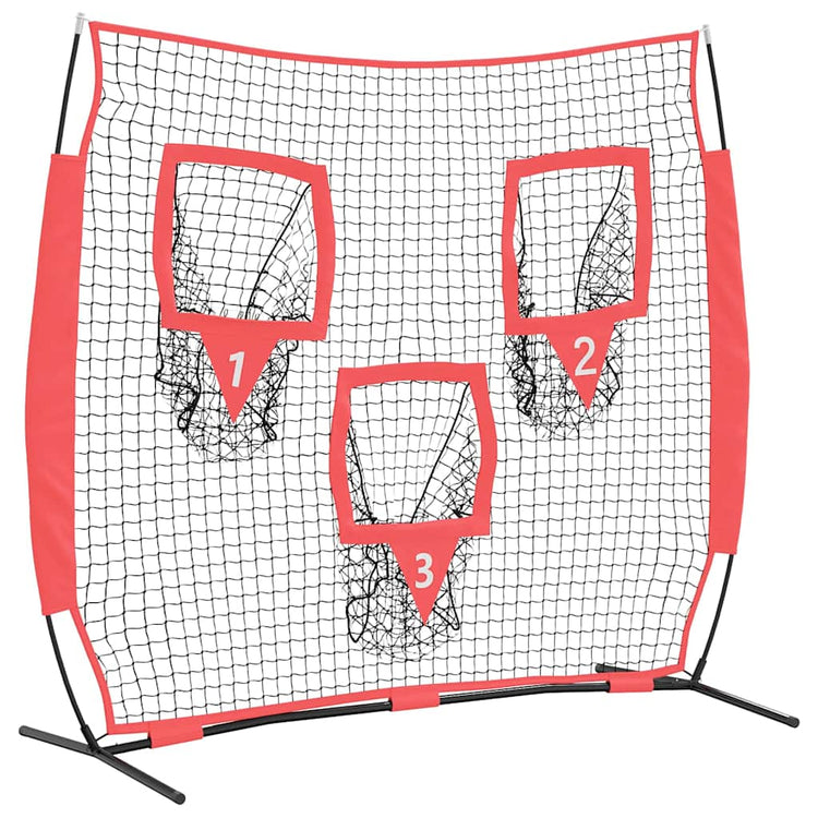 Vidaxx Baseball-Übungsnetz schwarz 214,5 x 89,5 x 181 cm Polyester