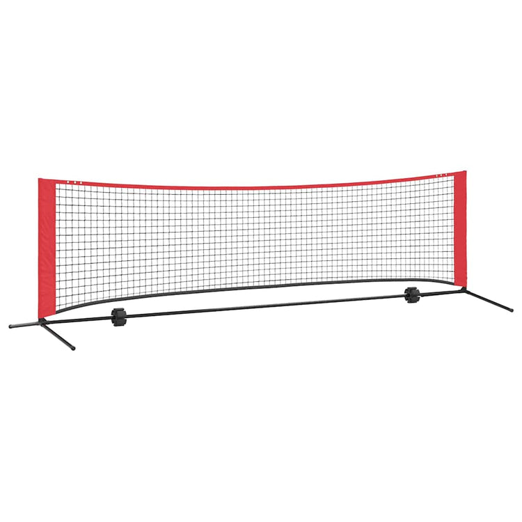 VidaXL Tennisnetz Schwarz und Rot 301 x 90,5 x 87 cm Polyester