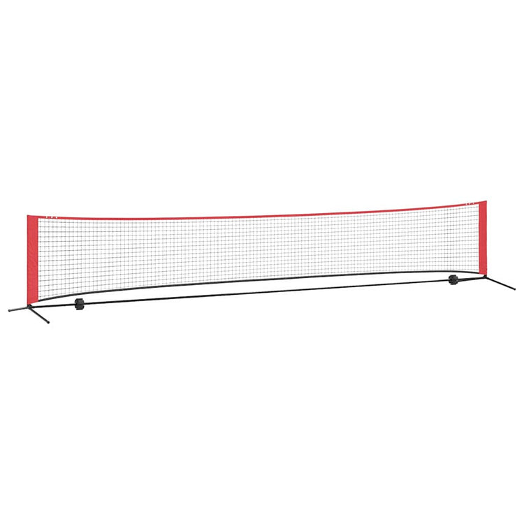 VidaXL Tennisnetz schwarz und rot 494,5 x 90 x 87 cm Polyester