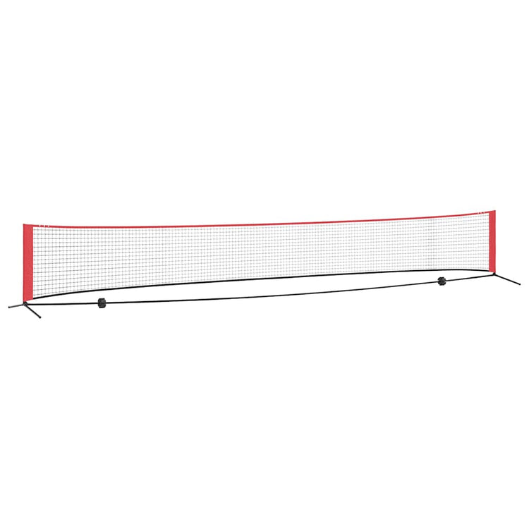 VidaXL Tennisnetz Schwarz und Rot 595 x 90,5 x 87 cm Polyester