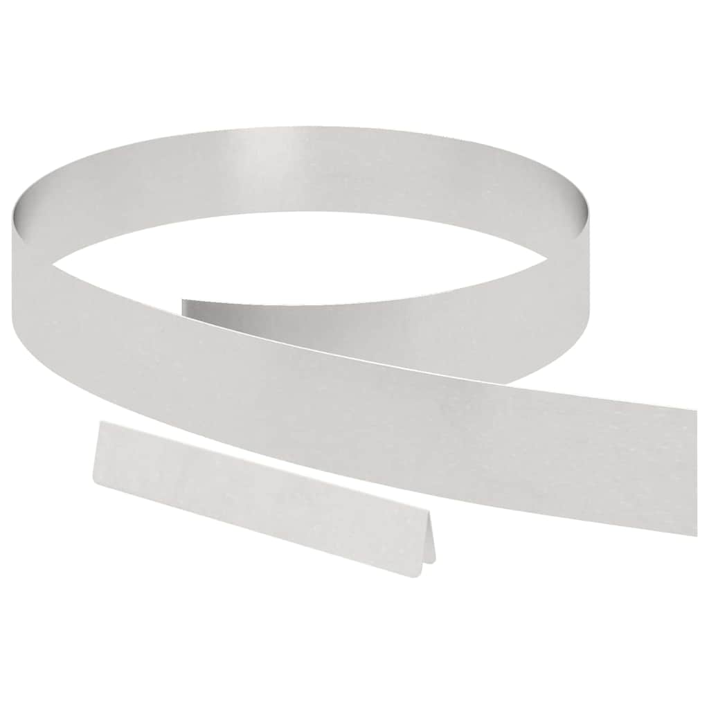 Vidaxx Gartenkante Silber 450 x 0,05 x 15 cm Edelstahl