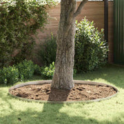 Vidaxxl Gartenkante 4 Stück Silber 450 x 0,05 x 15 cm Edelstahl - afbeelding 1