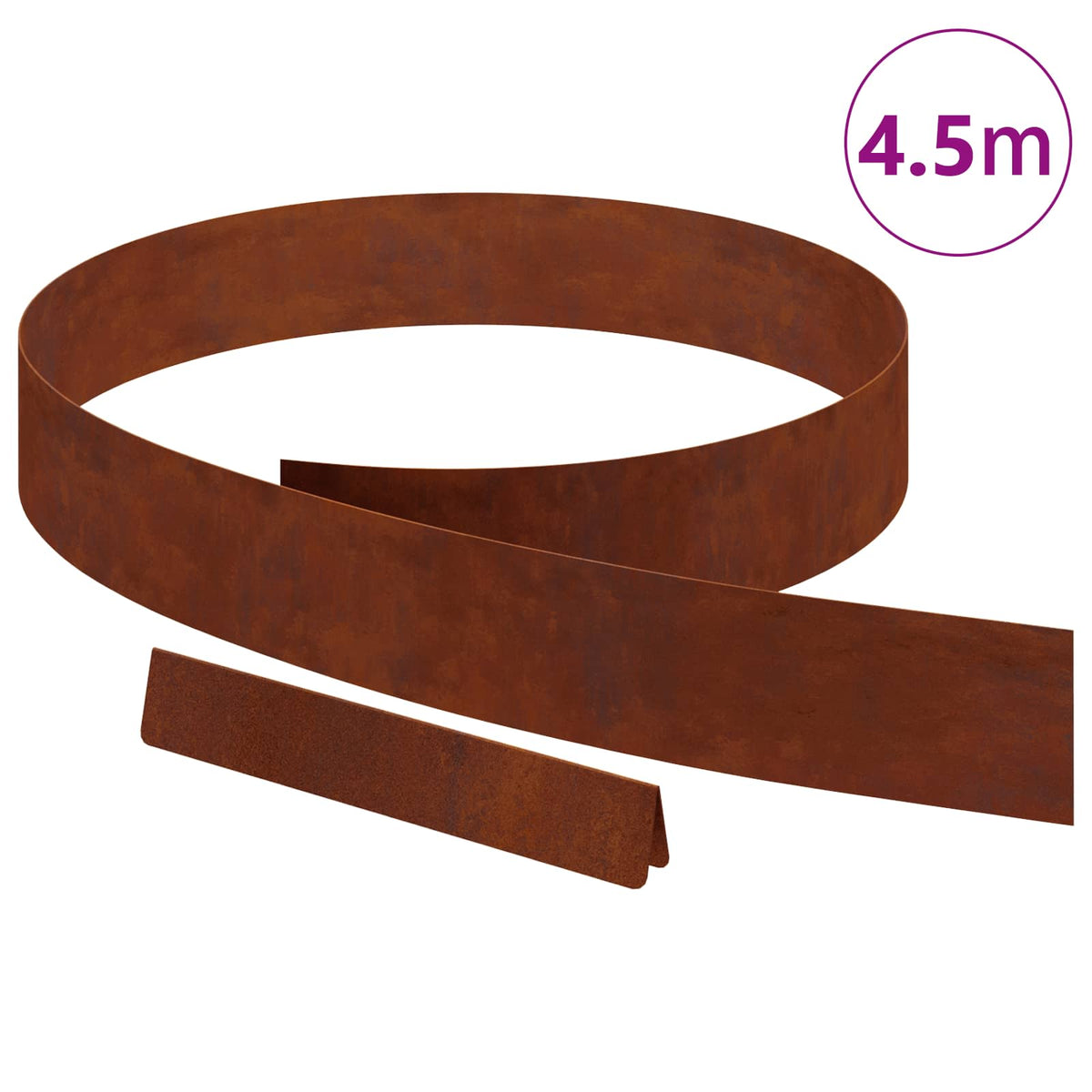 Vidaxl Gartenkante rostig 450 x 0,05 x 15 cm Cortenstahl