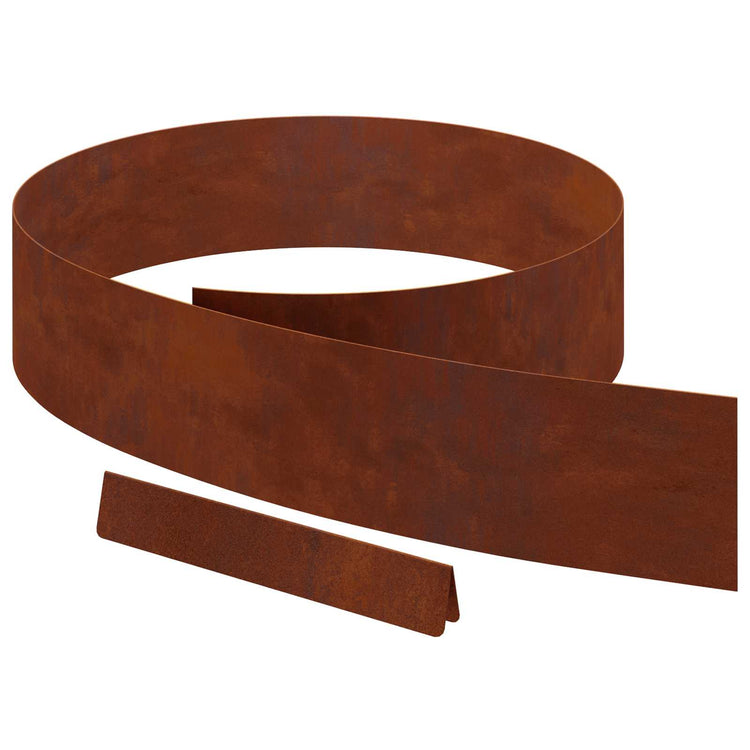Vidaxl Gartenkante rostig 450 x 0,05 x 15 cm Cortenstahl