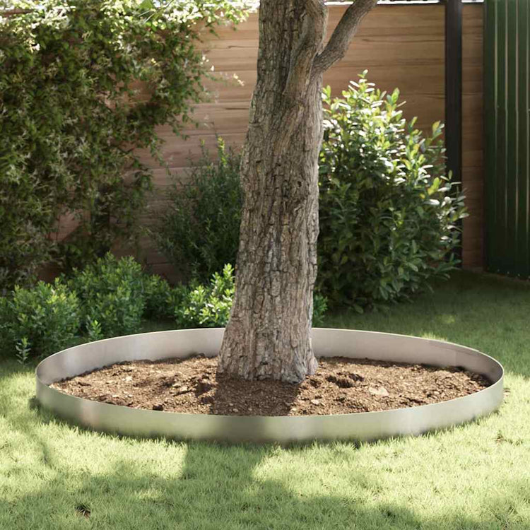 Vidaxx Gartenkante Silber 450 x 0,05 x 15 cm Edelstahl