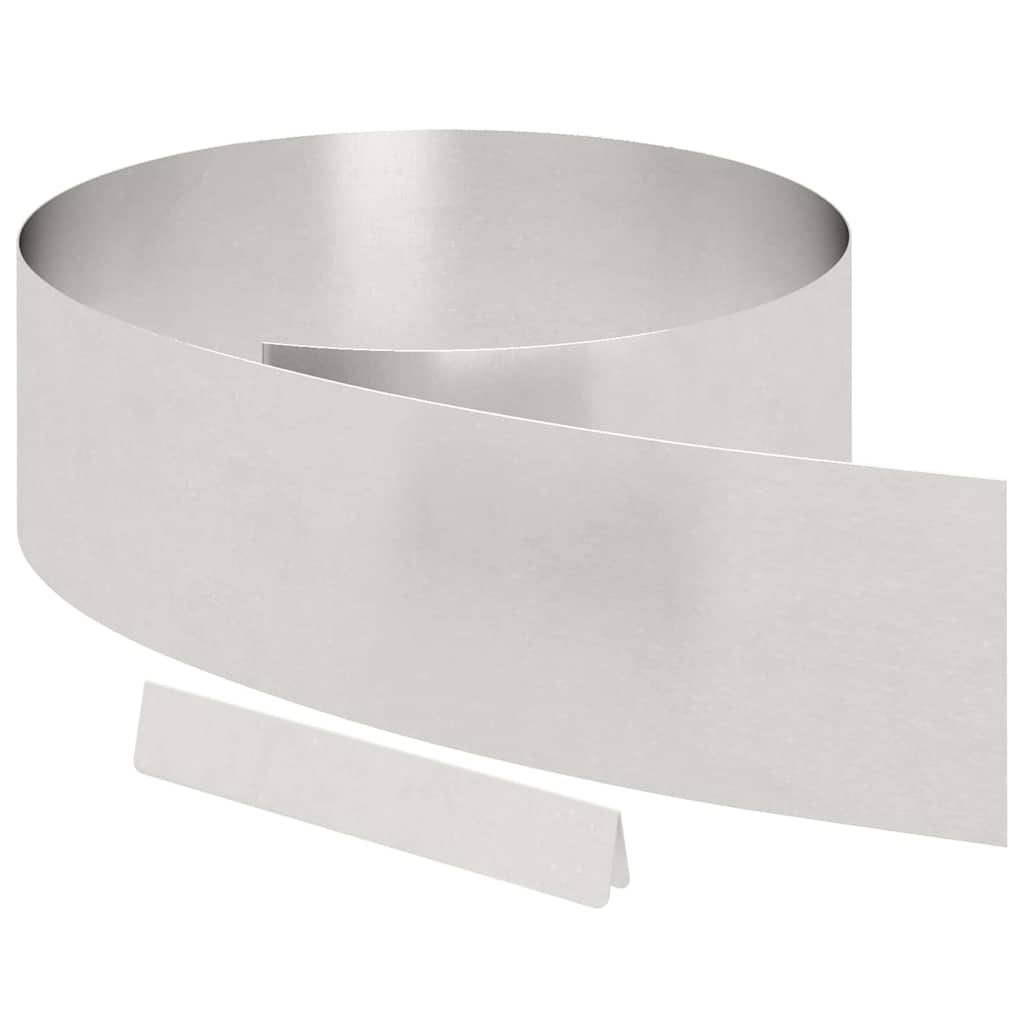 Vidaxx Gartenkante Silber 450 x 0,05 x 15 cm Edelstahl