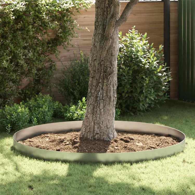 Vidaxl Gartenkante 4 Stück Silber 450 x 0,05 x 15 cm verzinkter Stahl